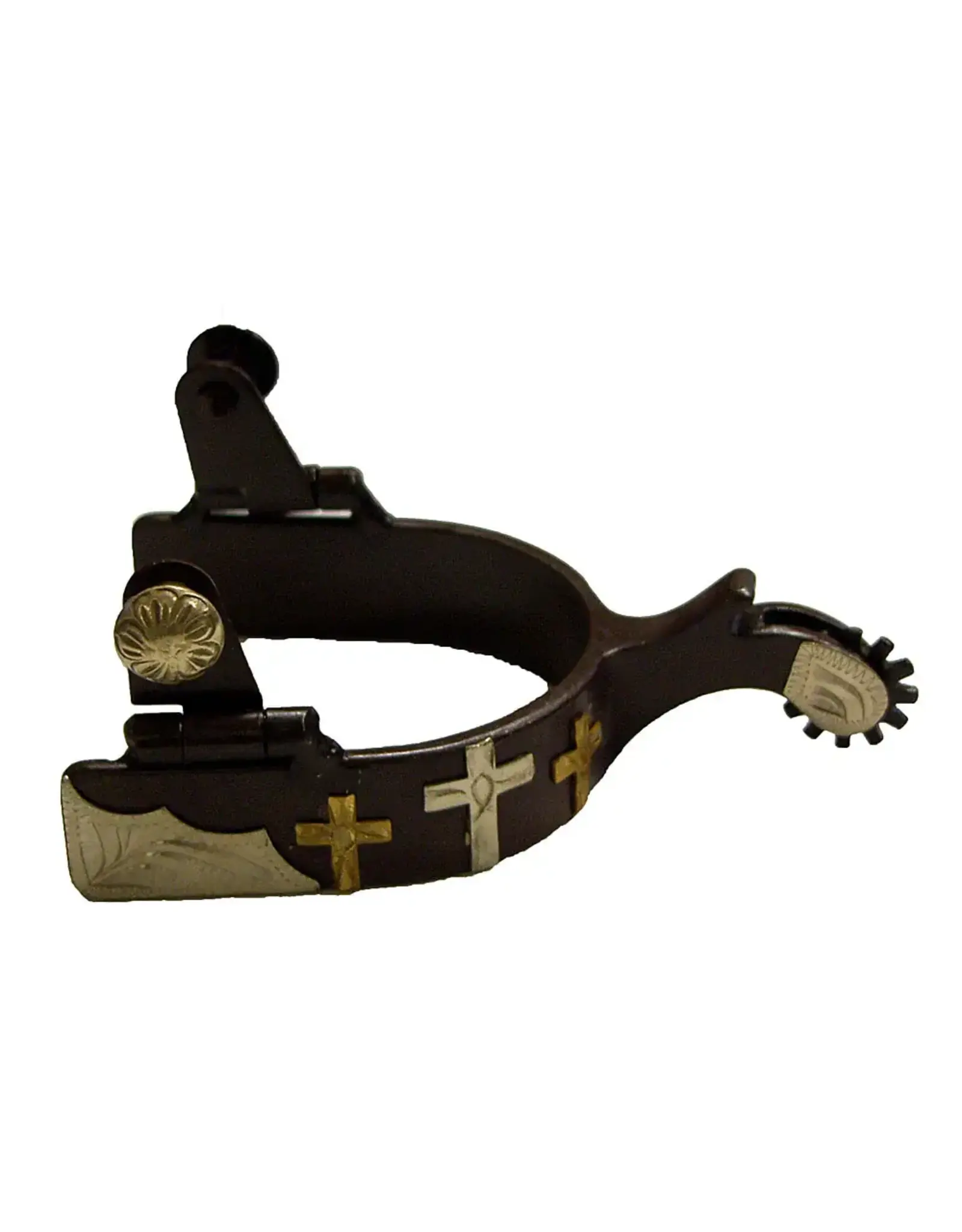 Western Show Spurs with Engraved Crosses Ladies