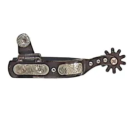 Robart Ladies All Purpose Western Spur with Silver Inlay & Dots