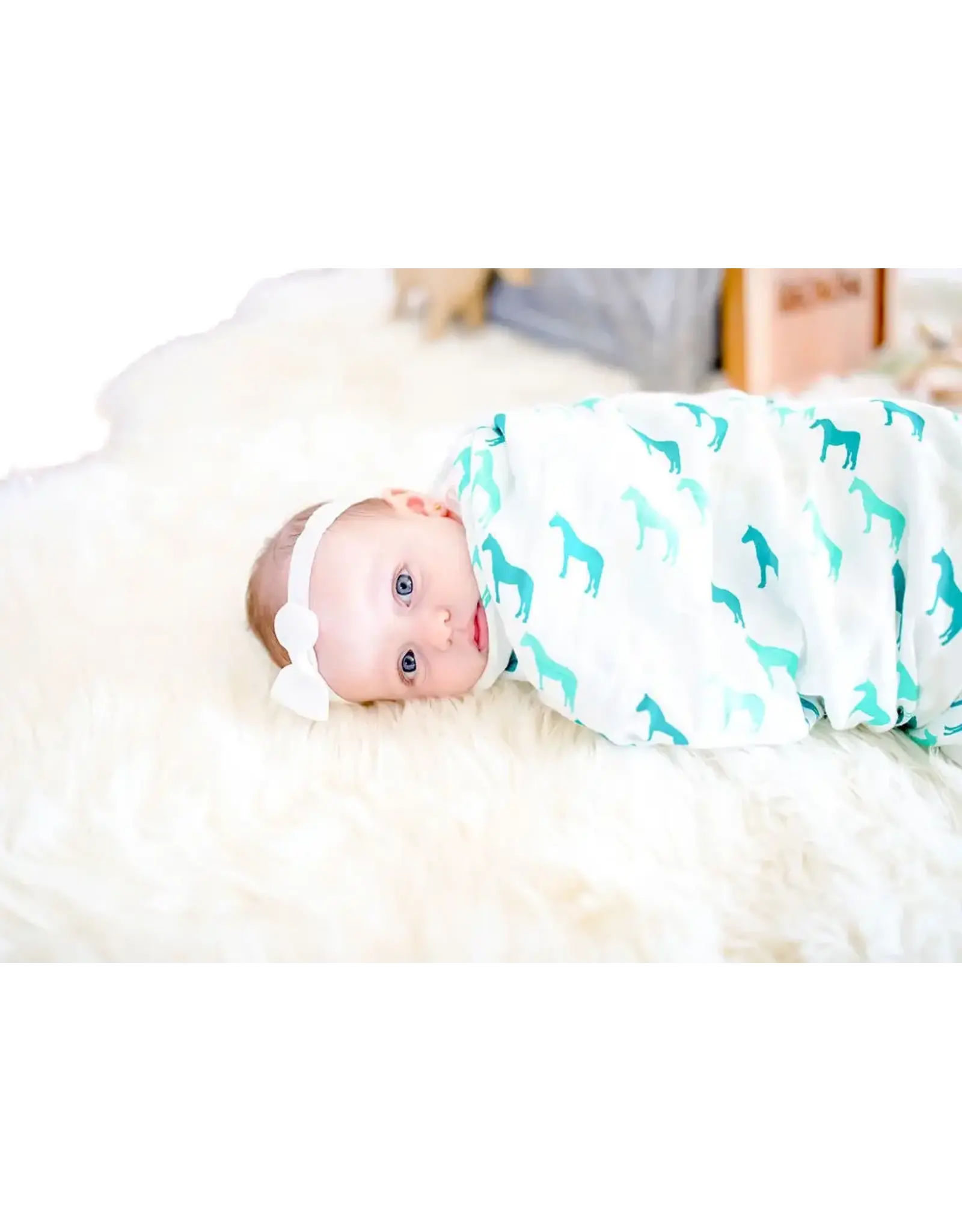 Kathryn Lily Equestrian Mini Little Ones Baby Swaddles