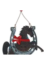 "Derby" the Horse and Horseshoe Ornament