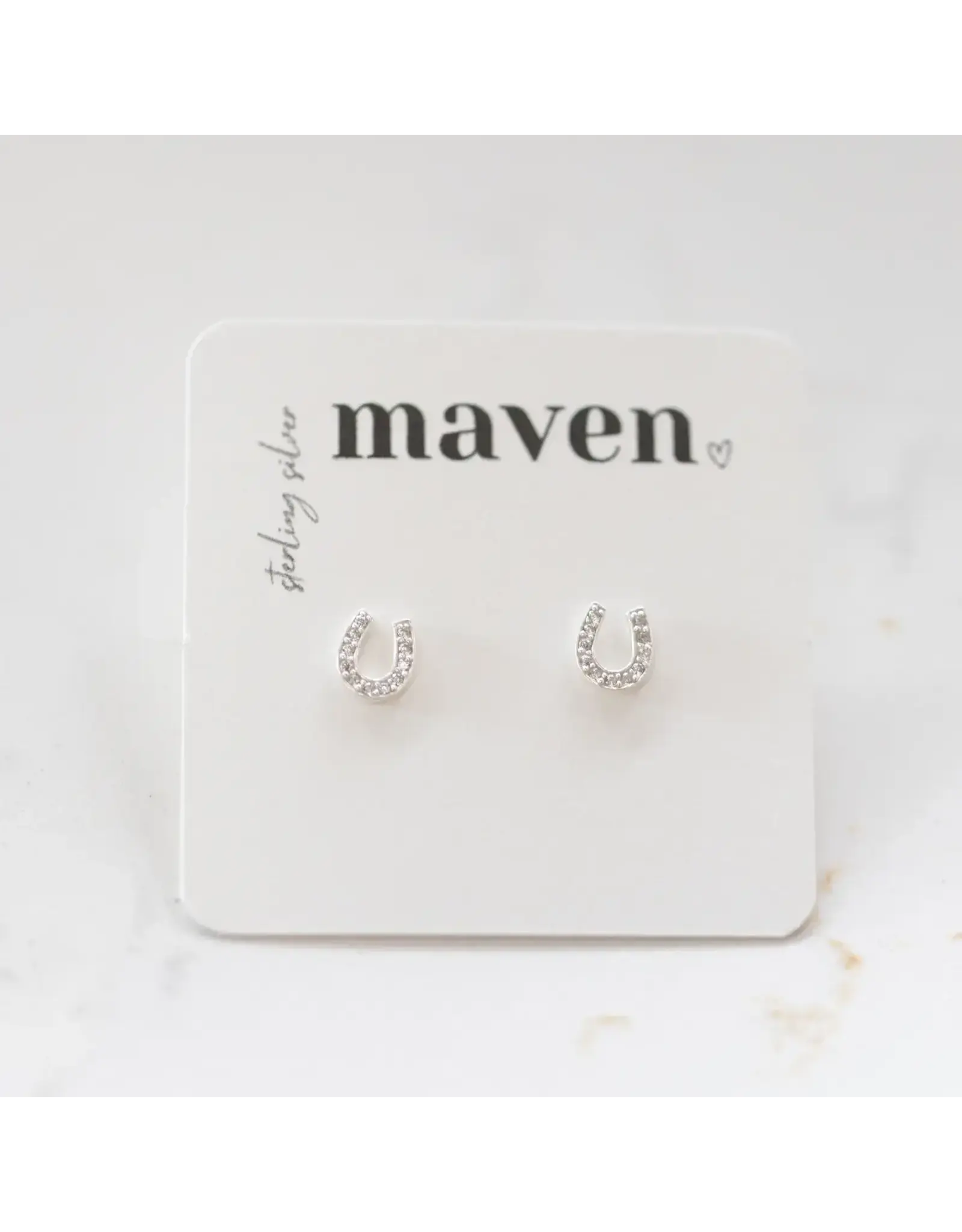 Maven 'horseshoe' Stud Earrings Sterling Silver
