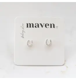 Maven 'horseshoe' Stud Earrings Sterling Silver
