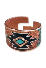 Copper Arts Inc. Rc 715 Burgundy Turquoise Native American Ring