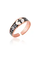 Copper Arts Inc. Rns 99 Copper Floral Cross Ring Adjustable
