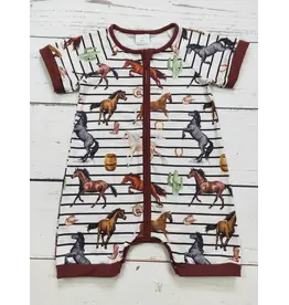 Baby Horse Zip Romper 12-18M