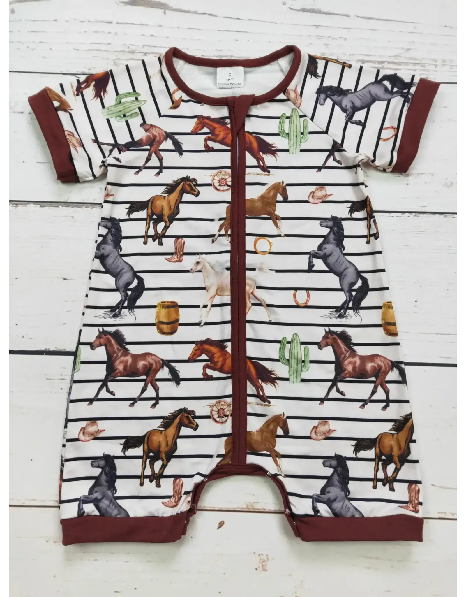 Baby Horse Zip Romper 12-18M