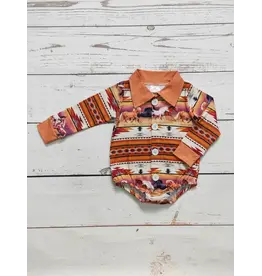 Baby Horse Printed Bubble 12-18M