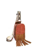 Brown Fringe Western Sling Bag
