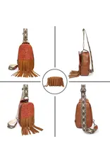 Brown Fringe Western Sling Bag