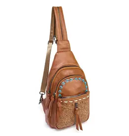 Copy of Brown Fringe Western Sling Bag