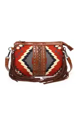 Copy of Brown Women Western Sling Bag Zippered