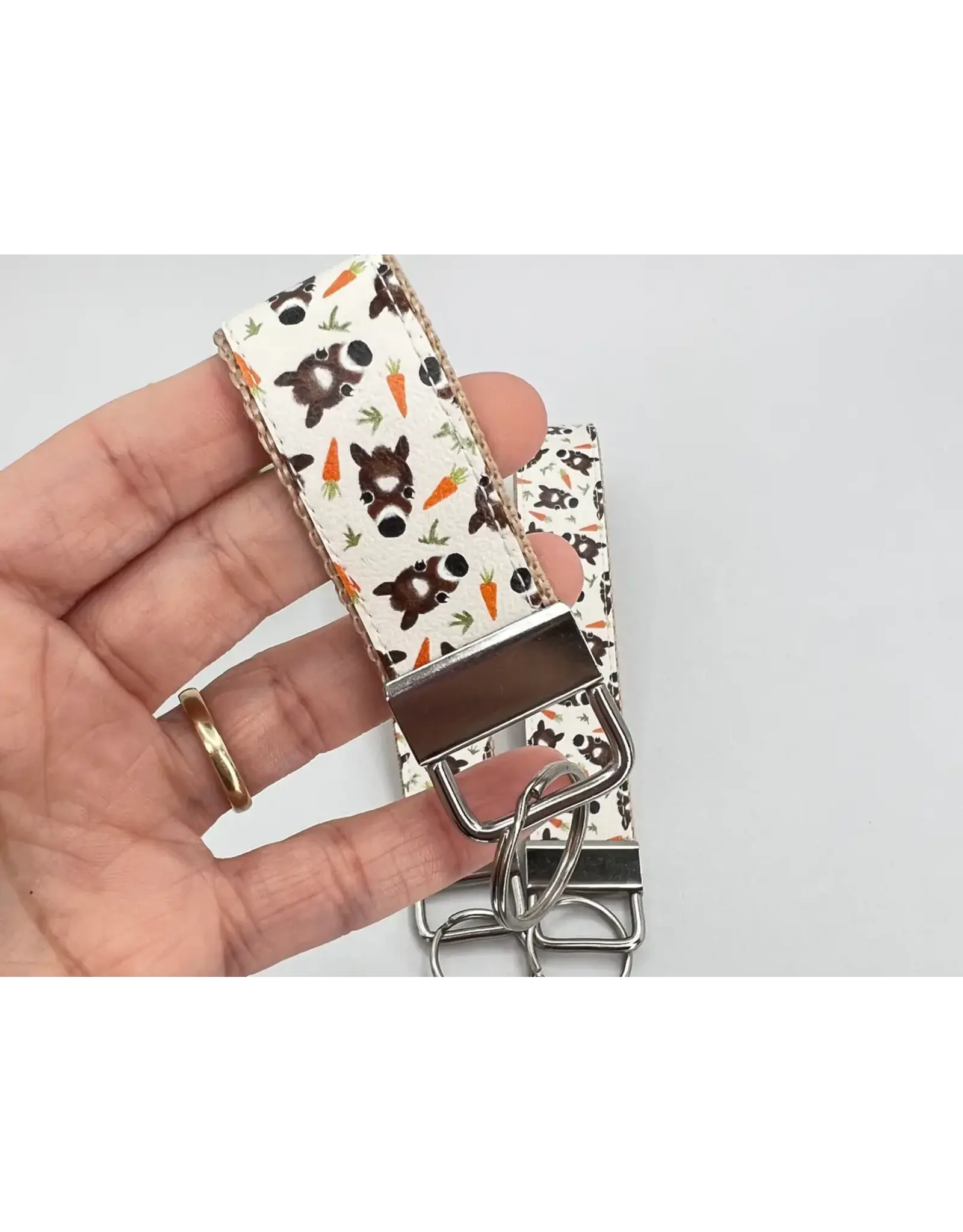 Vegan Leather Equestrian Keychain