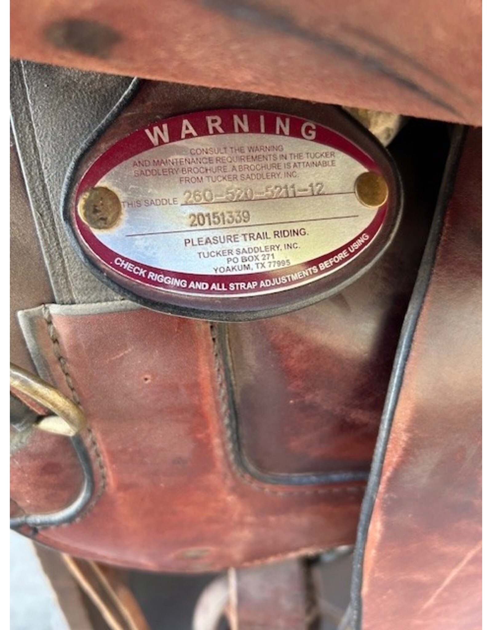 Tucker High Plains 260 Style 15.5" Seat, Wide Tree