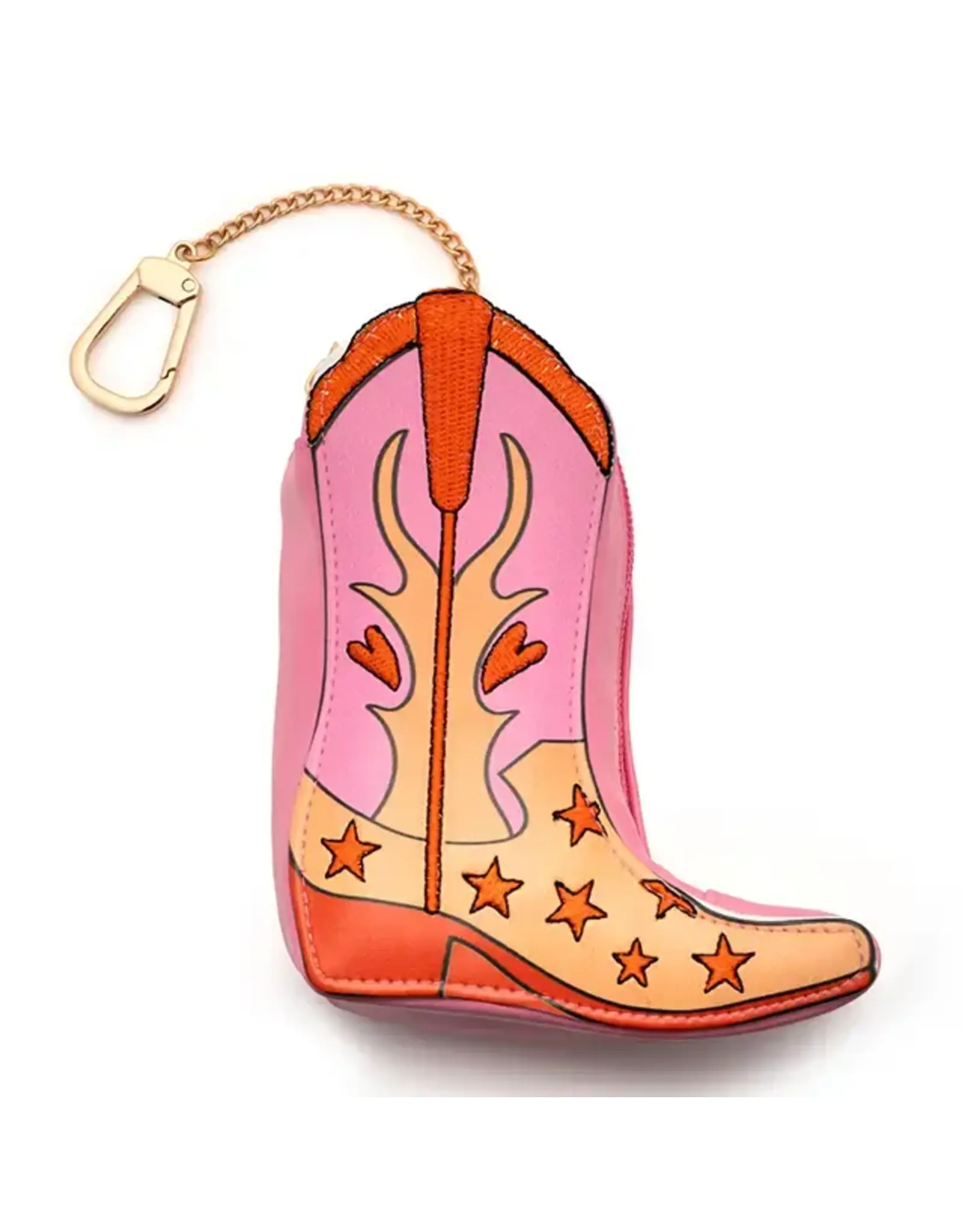 Living Royal 2-in-1 Bag Charm & Reusable Shopper Bag - Pink Cowgirl Boot