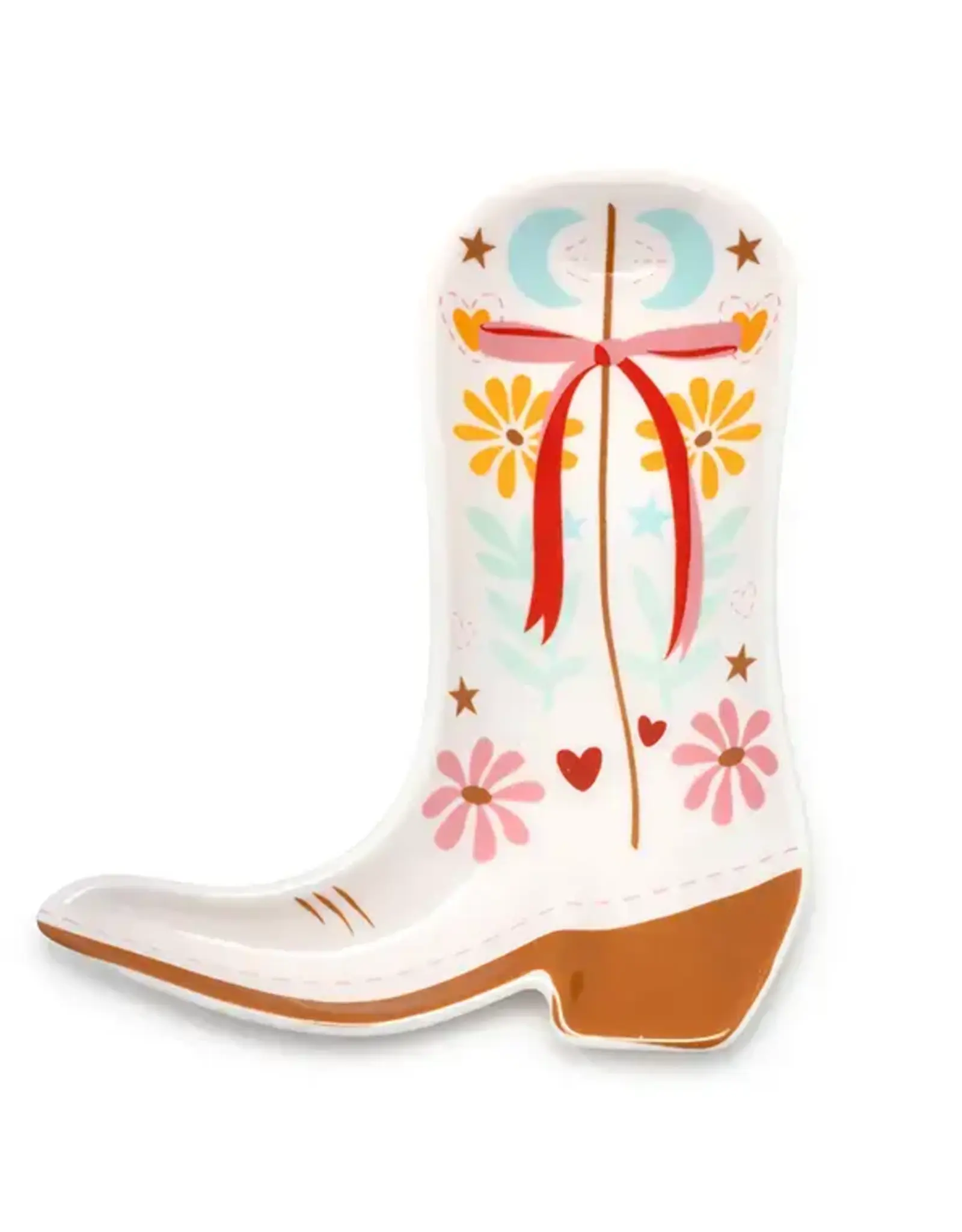 Living Royal Ceramic Trinket & Jewelry Tray / Dish - Cowgirl Boot