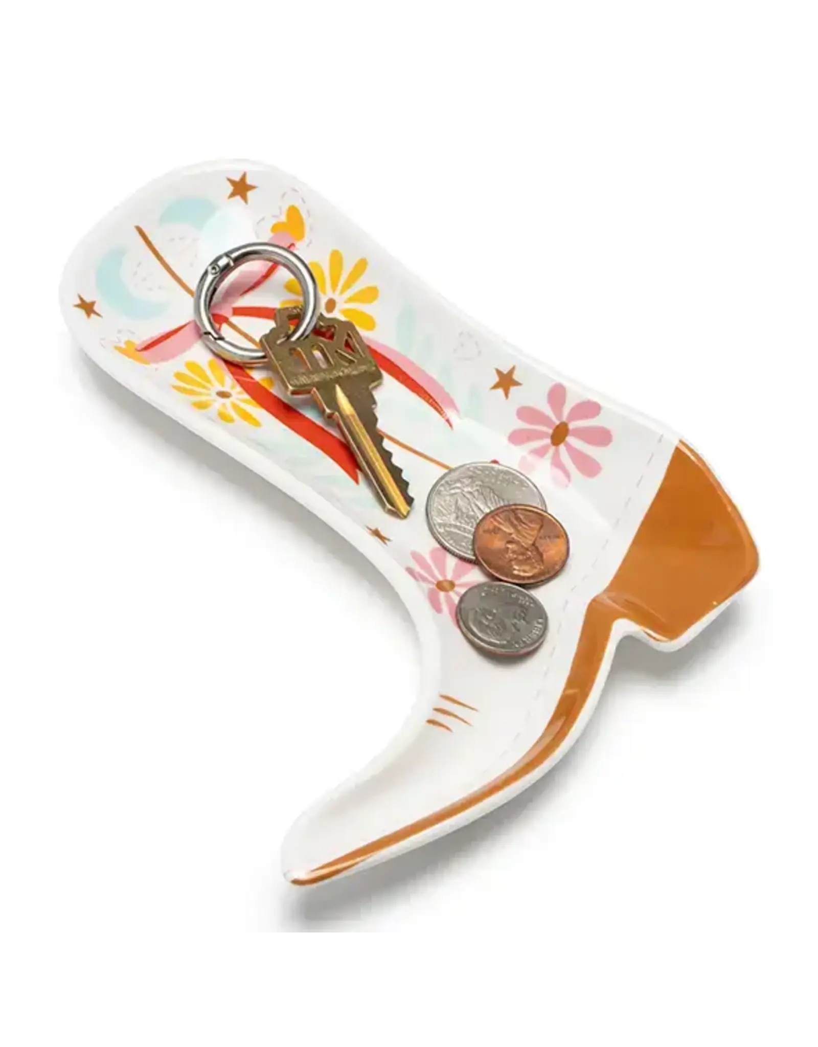 Living Royal Ceramic Trinket & Jewelry Tray / Dish - Cowgirl Boot