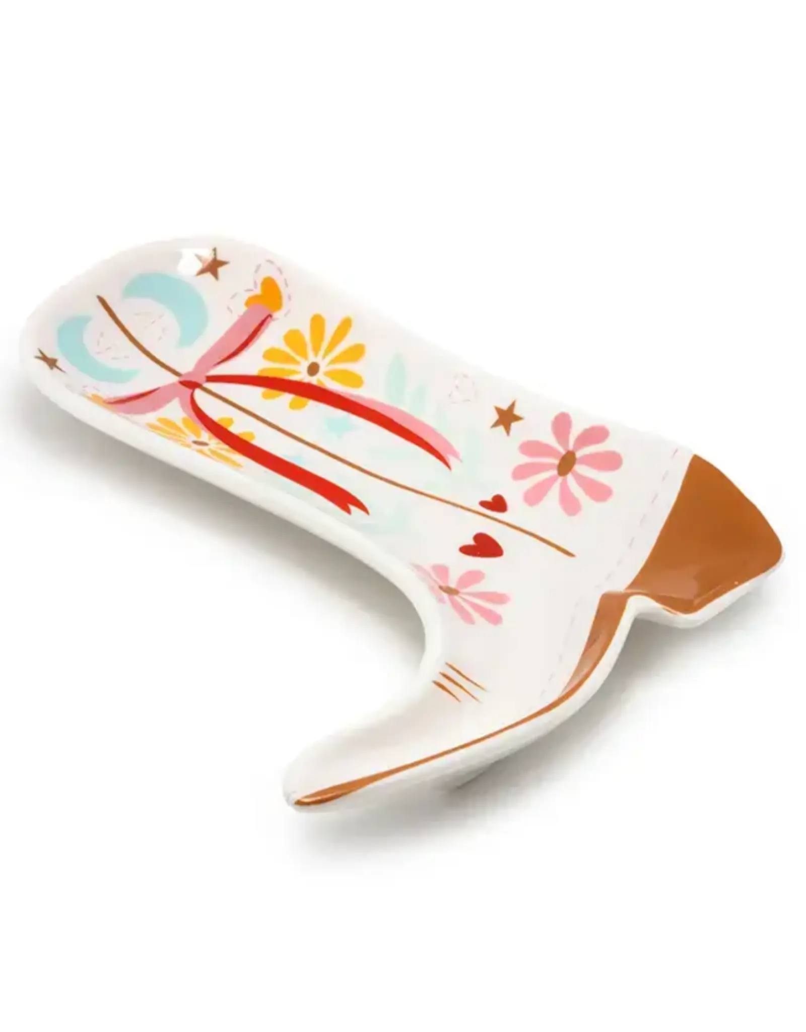Living Royal Ceramic Trinket & Jewelry Tray / Dish - Cowgirl Boot