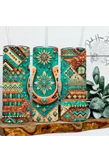 Dark Horse Dream Designs Aztec Western Horseshoe Tumbler
