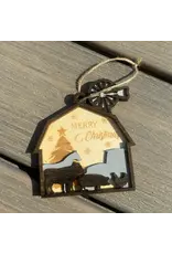 Layered Rustic Farmhouse Barn Christmas Ornament