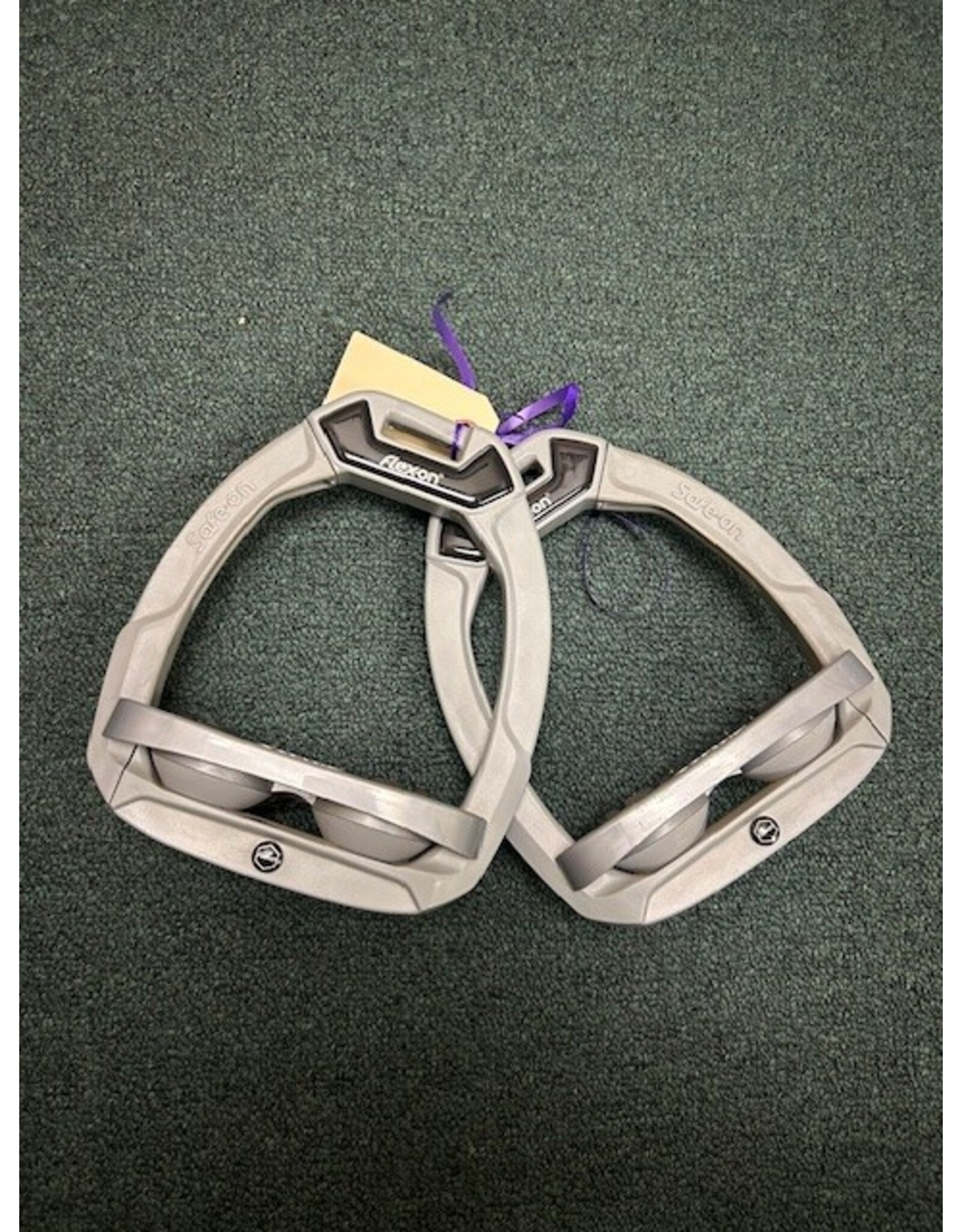 Flex-On Safe-On Stirrups Grey 4.5"