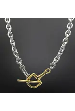 Westrian Stainless Steel Equestrian Snaffle Bit Two Tone Necklace