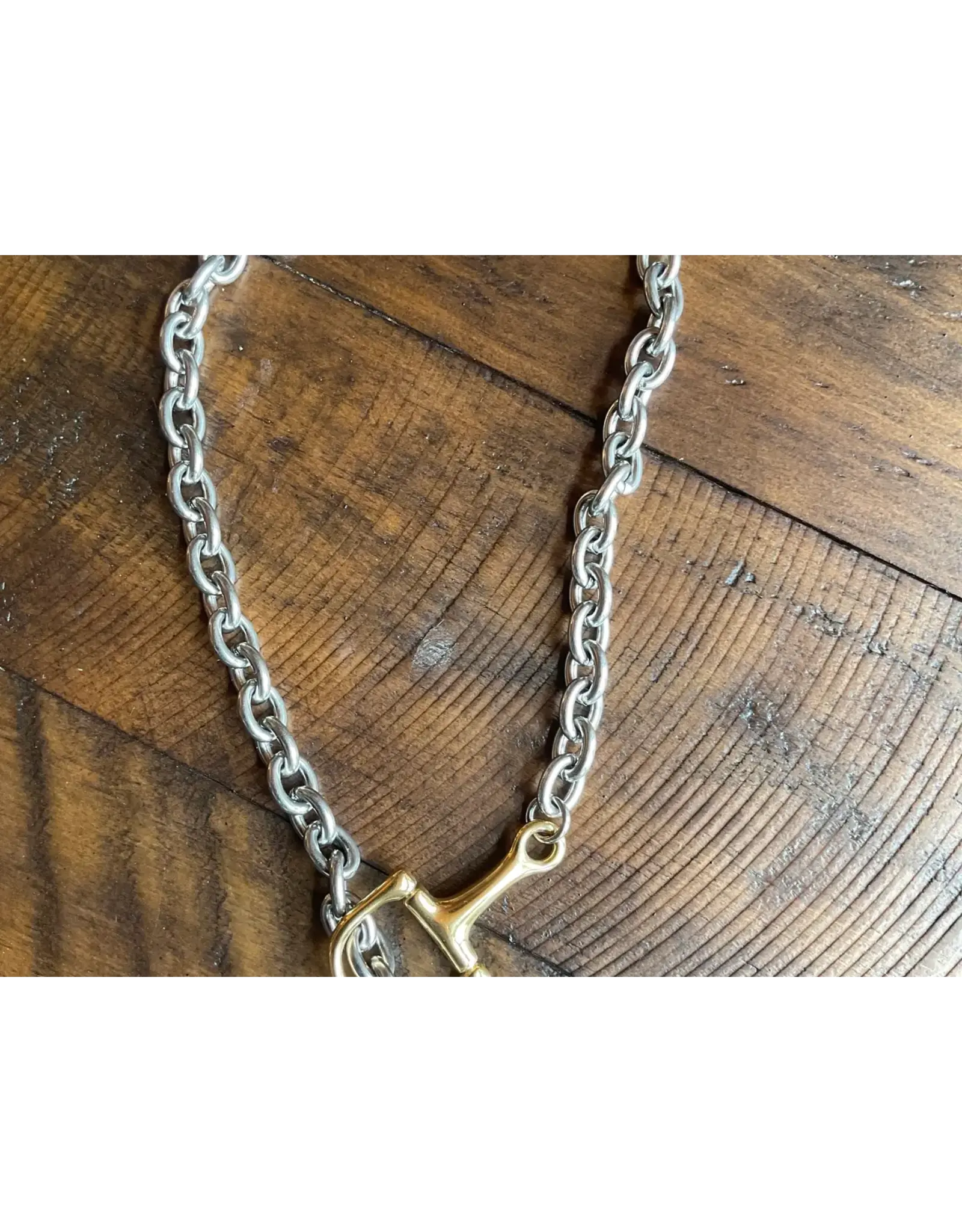 Westrian Stainless Steel Equestrian Snaffle Bit Two Tone Necklace