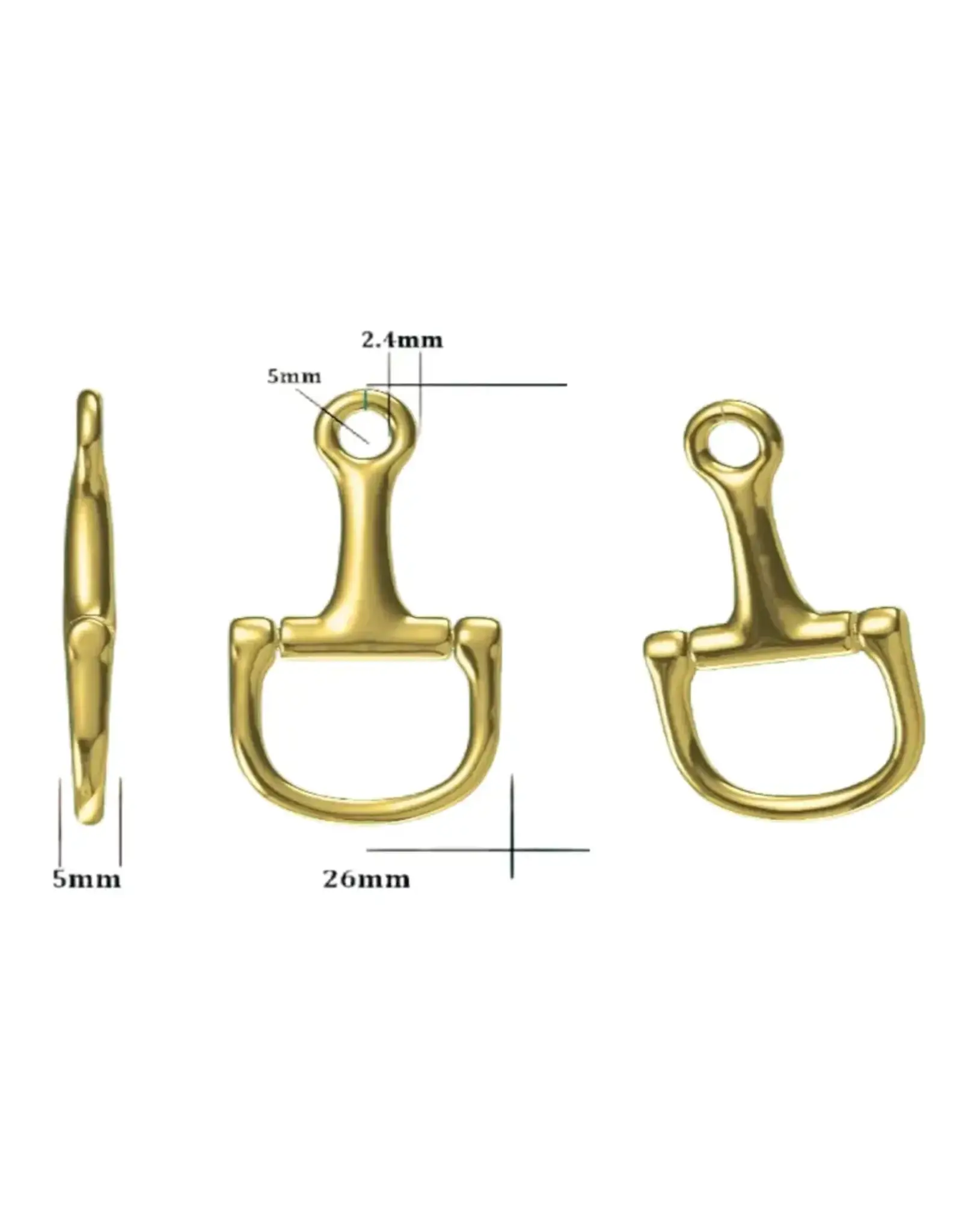 Westrian Stainless Steel Equestrian Snaffle Bit Two Tone Necklace