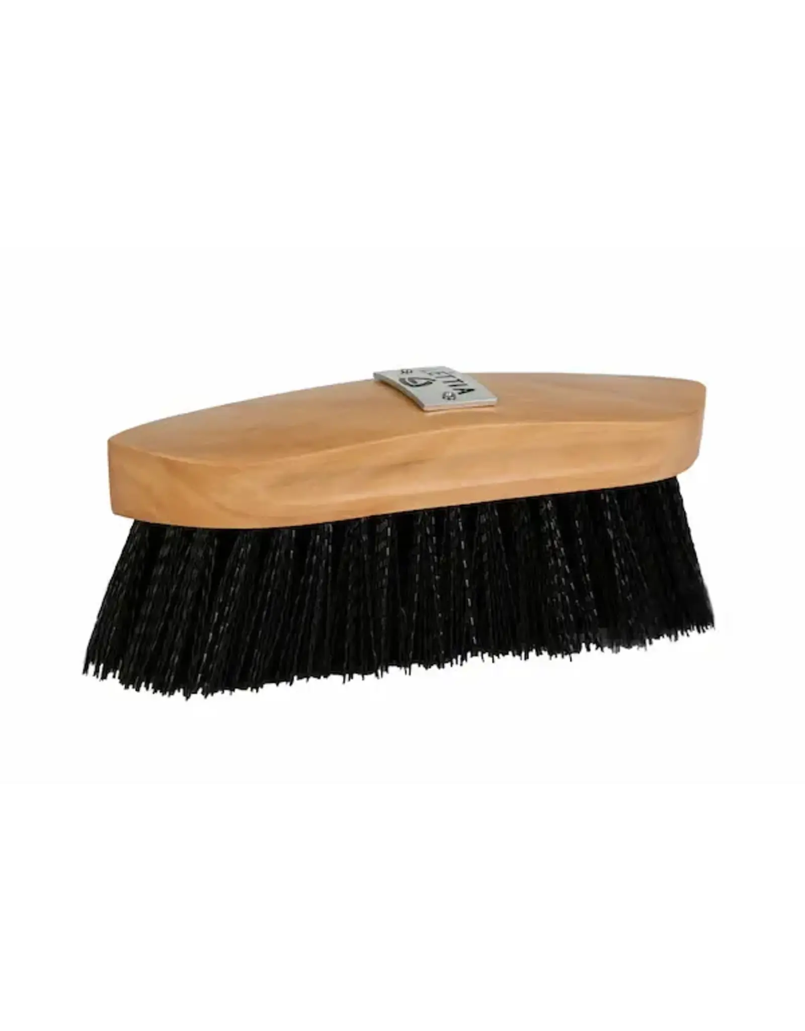 LÉTTIA Plastic Bristle Dandy Brush Wood Back Black