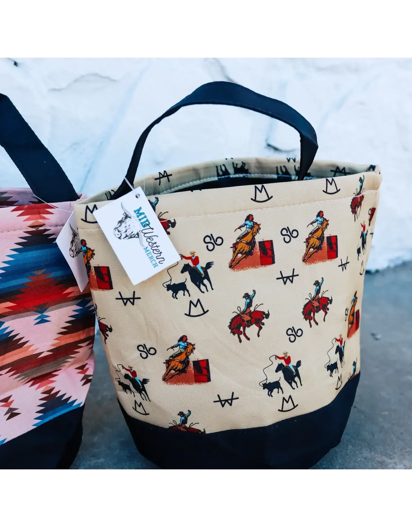 Front Porch Label Round Bucket Groom Caddy