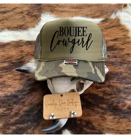 Ranchy Roan Boujee Cowgirl Western Foam Trucker Hat