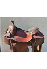 2002 TexTan Trail Saddle 16"  FQHB 7" Gullet