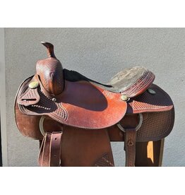 2002 TexTan Trail Saddle 16"  FQHB 7" Gullet