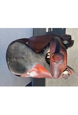 2002 TexTan Trail Saddle 16"  FQHB 7" Gullet