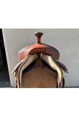 2002 TexTan Trail Saddle 16"  FQHB 7" Gullet