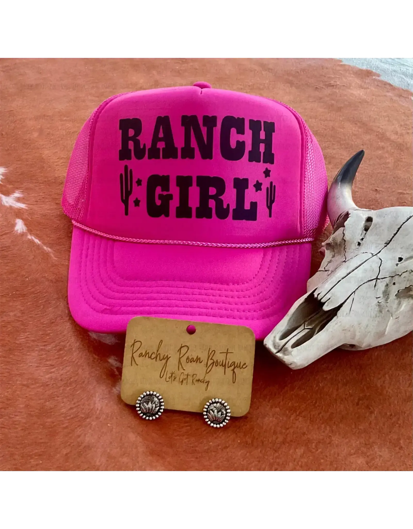 Ranchy Roan Ranch Girl Western Trucker Hat