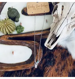 Ranchy Roan Western Horse Head Pendant Necklace with Turquoise