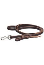 Tough 1 Latigo Leather Roping Reins with Tie Ends