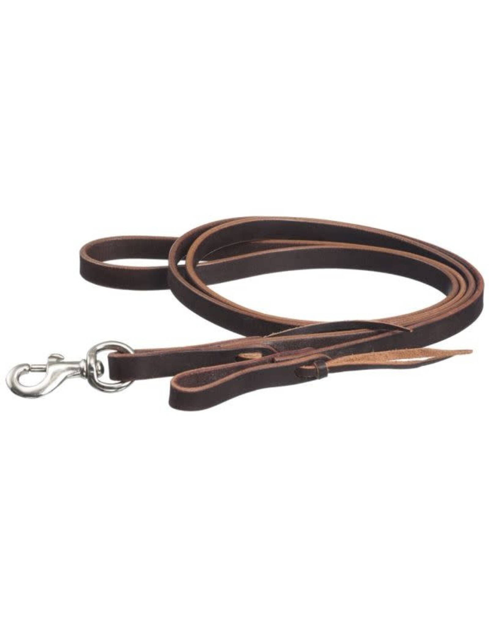 Tough 1 Latigo Leather Roping Reins with Tie Ends