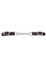 Royal King Leather Curb Strap with Single Chain Dark Oil