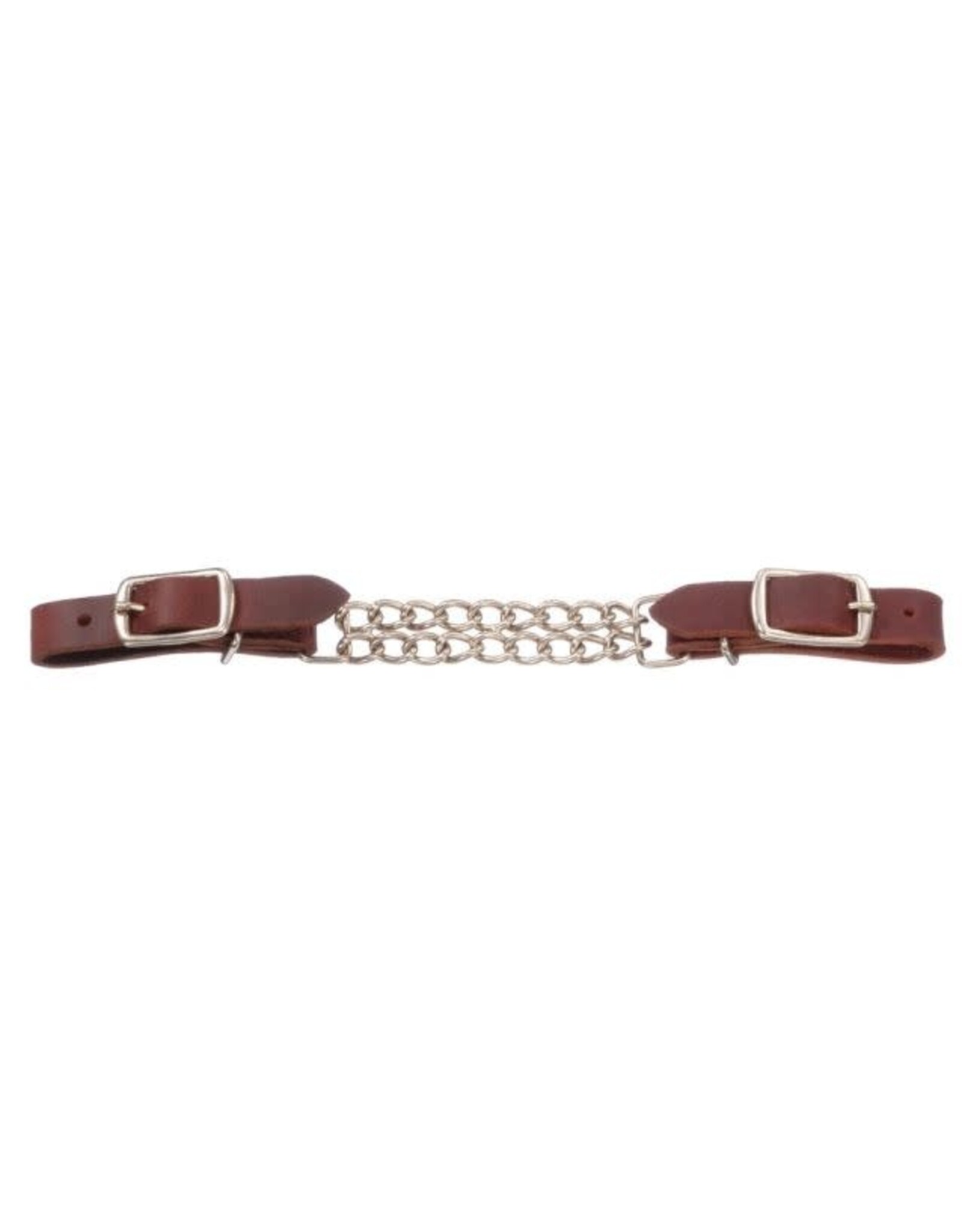 Royal King Leather Curb Strap with Double Chain Medium Oil