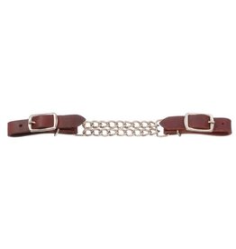 Royal King Leather Curb Strap with Double Chain Medium Oil