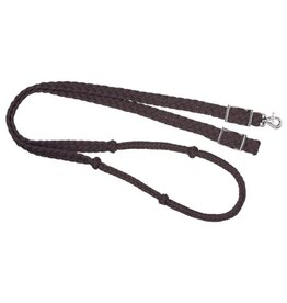 Tough 1 Deluxe Knotted Cord Roping Reins with Snap 8'