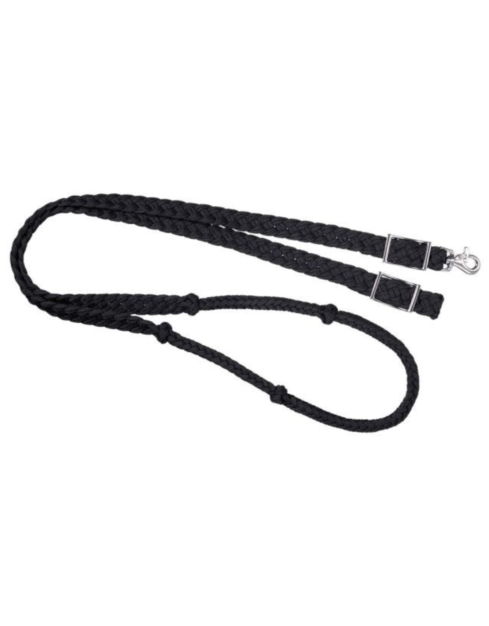 Tough 1 Deluxe Knotted Cord Roping Reins with Snap 8'