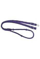 Tough 1 Deluxe Knotted Cord Roping Reins with Snap 8'
