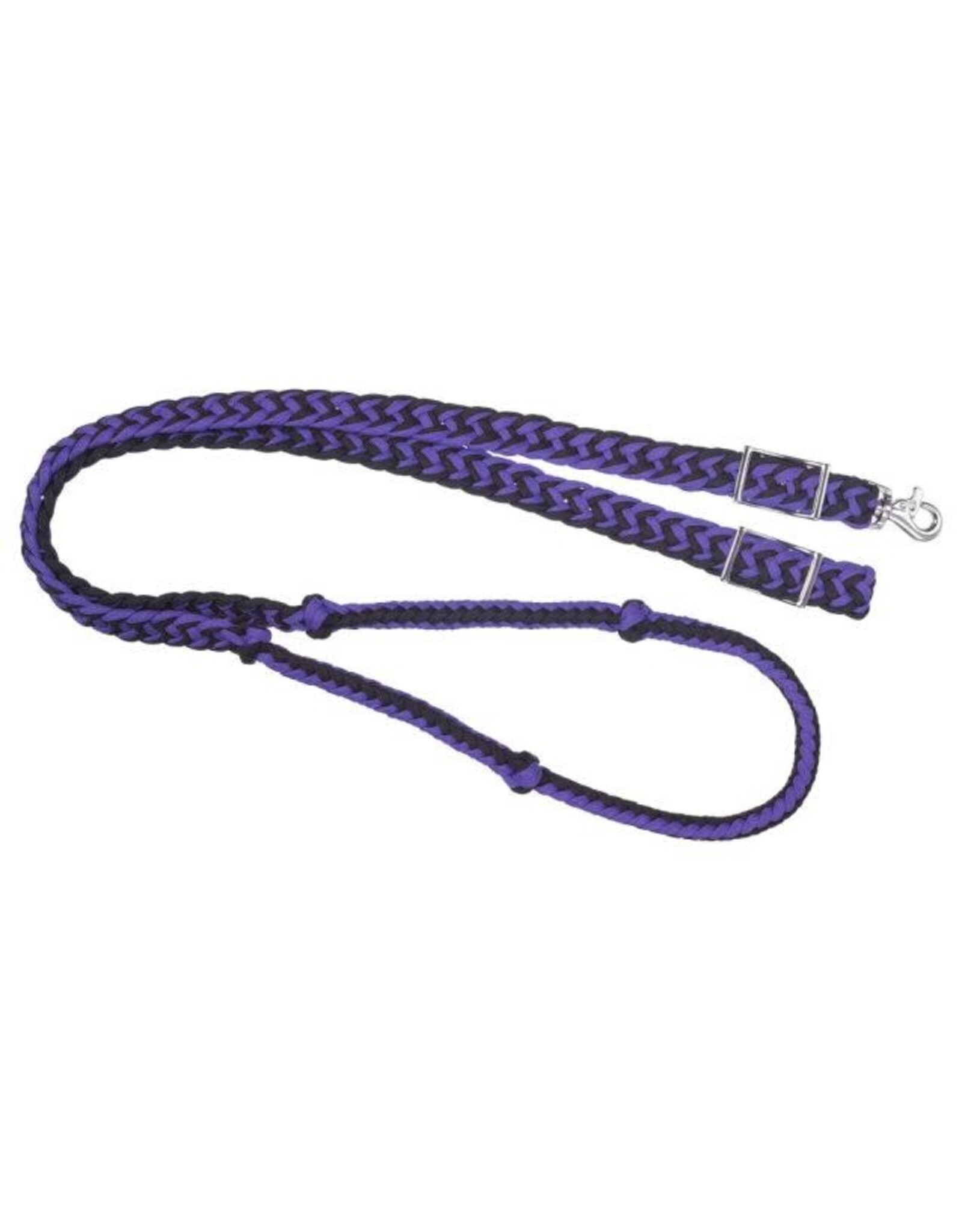 Tough 1 Deluxe Knotted Cord Roping Reins with Snap 8'
