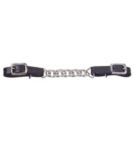 Royal King Flat Chain Leather Curb Chain Dark Oil