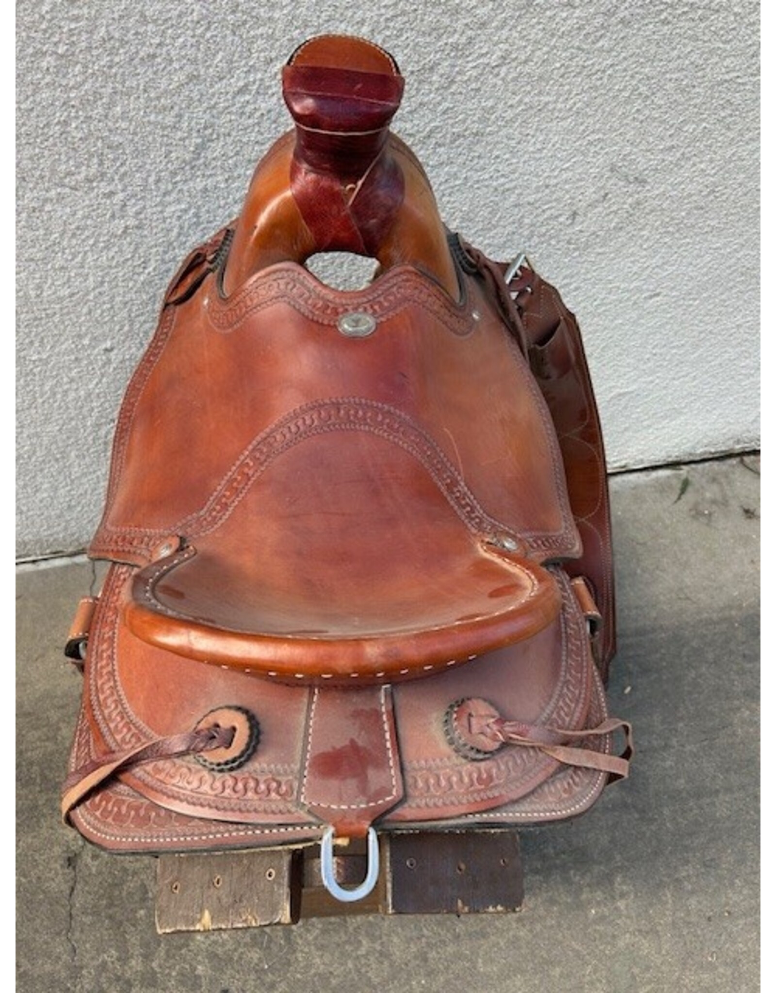 Dr. J Wade Tree Roper Saddle 16" Full Quarter Horse Bars