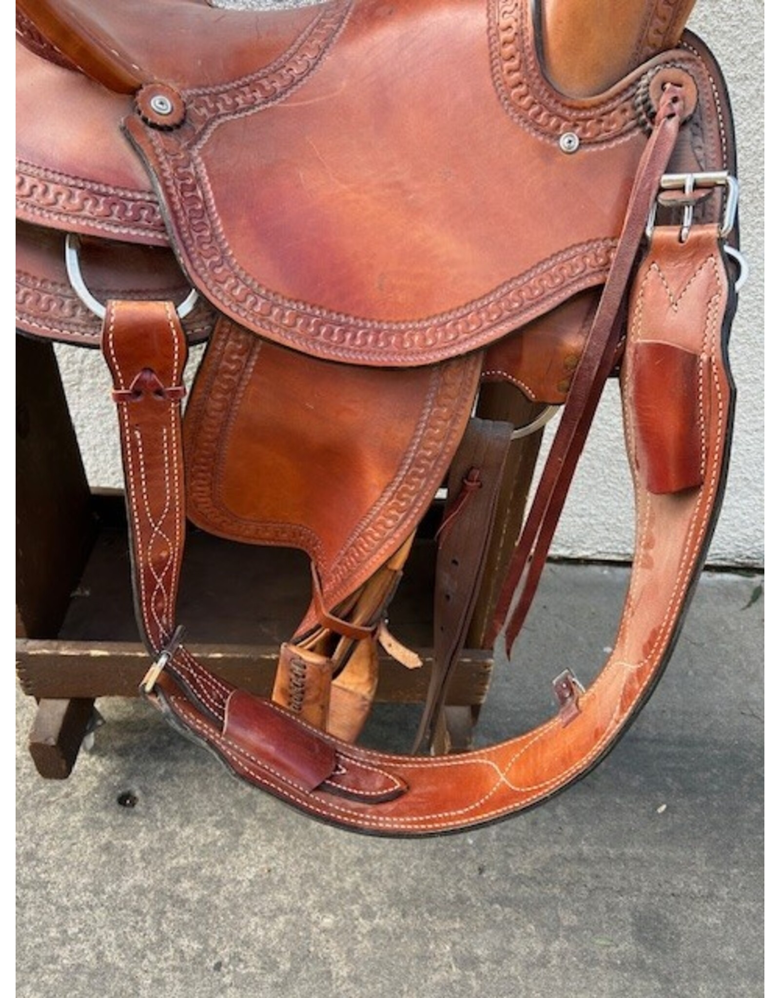 Dr. J Wade Tree Roper Saddle 16" Full Quarter Horse Bars