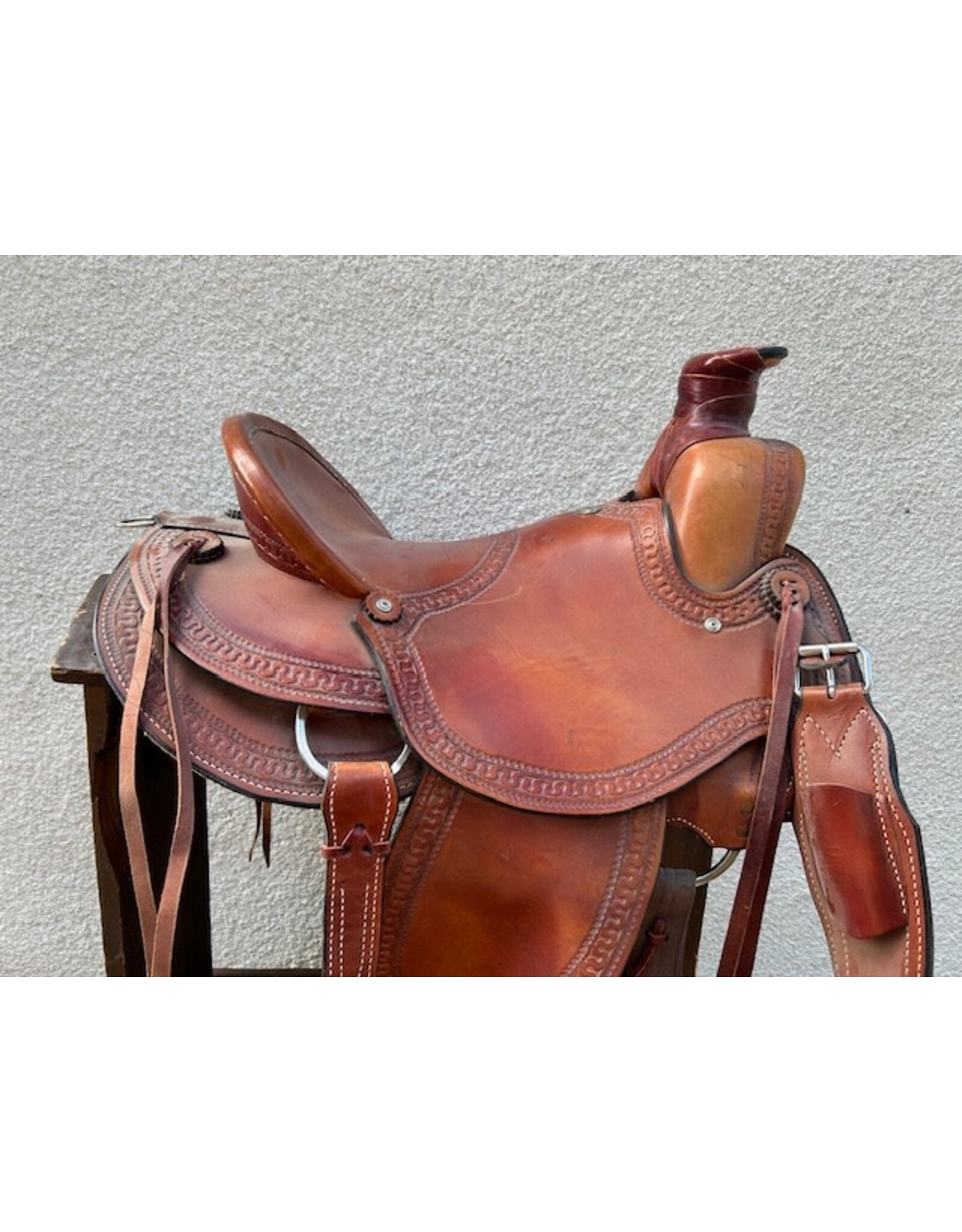 Dr. J Wade Tree Roper Saddle 16" Full Quarter Horse Bars