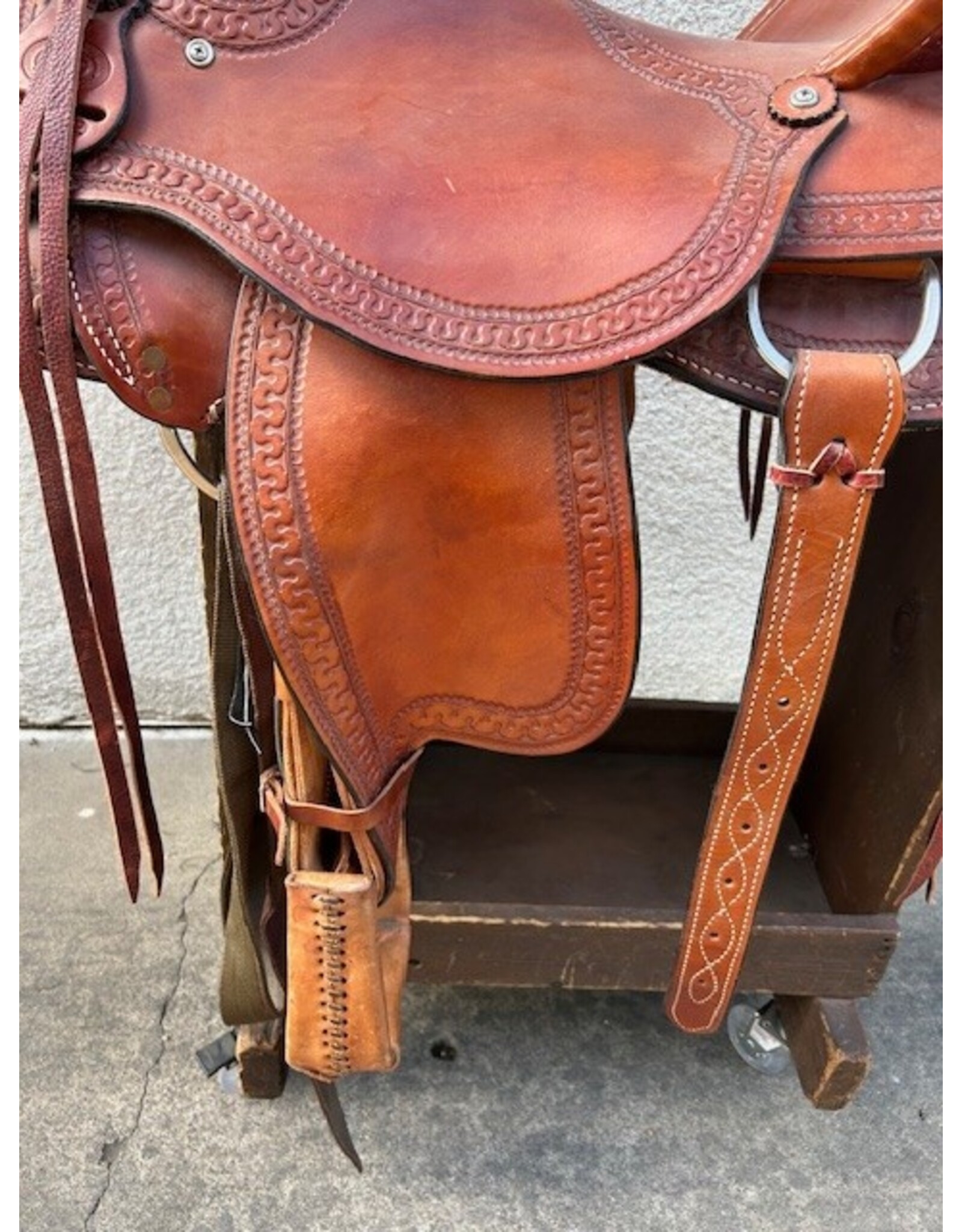 Dr. J Wade Tree Roper Saddle 16" Full Quarter Horse Bars